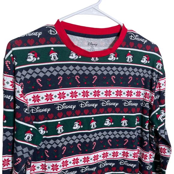 Disney Christmas Shirt Women's Small Long Sleeve Holiday Multicolor Mickey Mouse - Picture 10 of 10